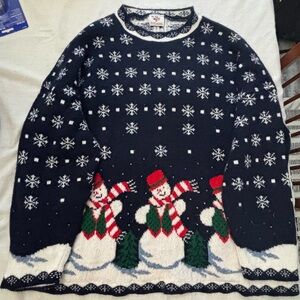 Nutcracker Festive Snowman Sweater - Navy